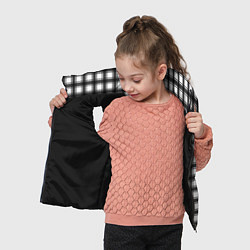 Детский жилет Black and white trendy checkered pattern, цвет: 3D-черный — фото 2