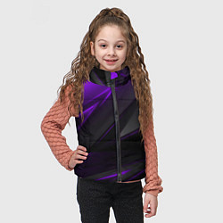Детский жилет Geometry Черный и фиолетовый, цвет: 3D-черный — фото 2