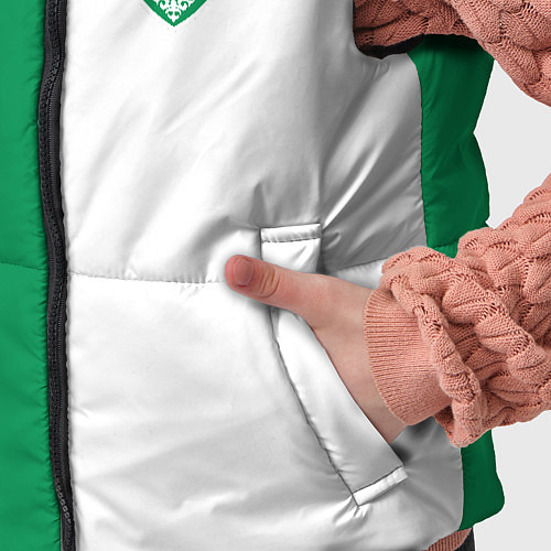 Детский жилет ФК Ахмат бело-зеленая форма / 3D-Светло-серый – фото 5