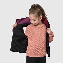 Детский жилет Geometry violet dark, цвет: 3D-черный — фото 2