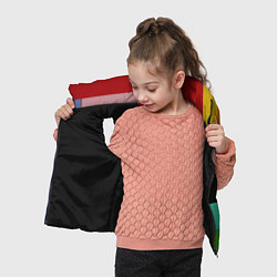 Детский жилет Абстрактные геометрические прямоугольники - Чёрный, цвет: 3D-черный — фото 2