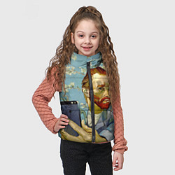 Детский жилет Ван Гог Селфи - Арт Портрет, цвет: 3D-красный — фото 2