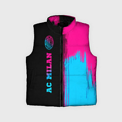 Детский жилет AC Milan - neon gradient: по-вертикали, цвет: 3D-черный