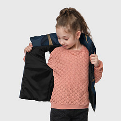 Детский жилет Абстрактный фон сетка, цвет: 3D-черный — фото 2