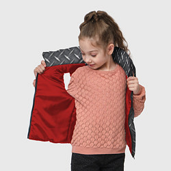 Детский жилет Рифлёная металлическая поверхность, цвет: 3D-красный — фото 2