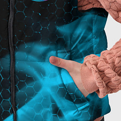 Детский жилет Land Rover - neon gradient: символ и надпись верти, цвет: 3D-черный — фото 2