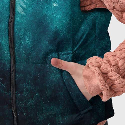 Детский жилет Темный хвойный лес / 3D-Светло-серый – фото 5