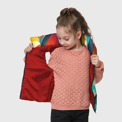 Детский жилет Красивые многоцветные узоры / 3D-Красный – фото 4