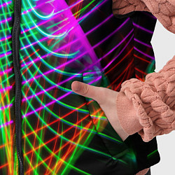 Детский жилет Абстрактное множество неоновых лучей, цвет: 3D-светло-серый — фото 2