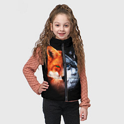 Детский жилет Волк и Лисица, цвет: 3D-светло-серый — фото 2
