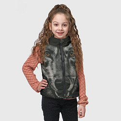 Детский жилет Крупная морда серого волка, цвет: 3D-светло-серый — фото 2