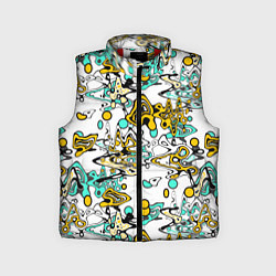 Детский жилет Abstract pattern waves and streaks, цвет: 3D-красный