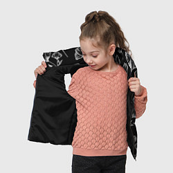 Детский жилет Графичные цветы на черном фоне, цвет: 3D-черный — фото 2
