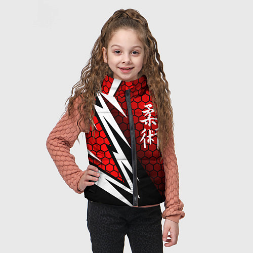 Детский жилет Джиу - Джитсу : Красная броня / 3D-Черный – фото 3