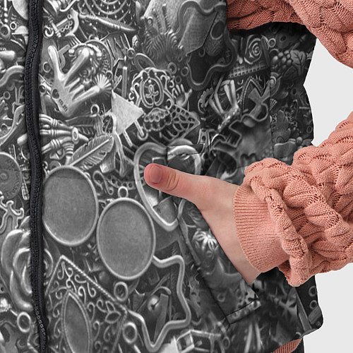 Детский жилет Металлические предметы / 3D-Светло-серый – фото 5