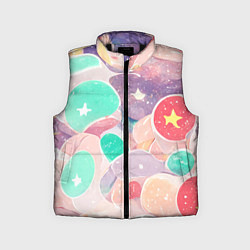 Детский жилет Яркие сказочные узоры, цвет: 3D-черный