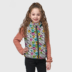 Детский жилет Череп разноцветный, цвет: 3D-светло-серый — фото 2