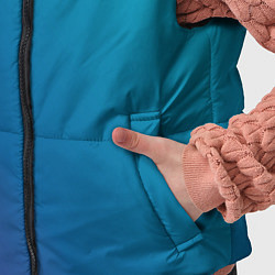 Детский жилет Градиент - морская глубина, цвет: 3D-черный — фото 2