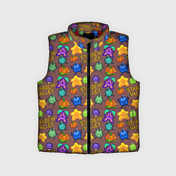 Детский жилет Stardew Valley pattern brown, цвет: 3D-красный