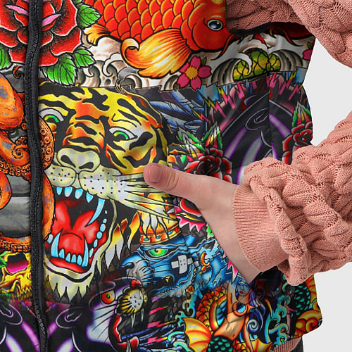 Детский жилет Красочная иллюстрация / 3D-Светло-серый – фото 5