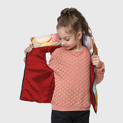 Детский жилет Разноцветные пирожные Макарон, цвет: 3D-красный — фото 2