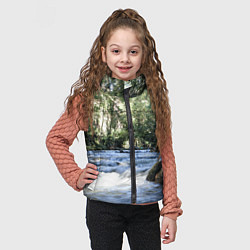 Детский жилет Течёт река в лесу, цвет: 3D-черный — фото 2