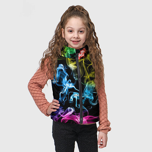 Детский жилет Эйфория в дыму / 3D-Светло-серый – фото 3