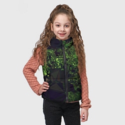 Детский жилет Полигональные фоны зеленые, цвет: 3D-светло-серый — фото 2