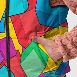 Детский жилет Фон из разноцветных кубиков, цвет: 3D-красный — фото 2