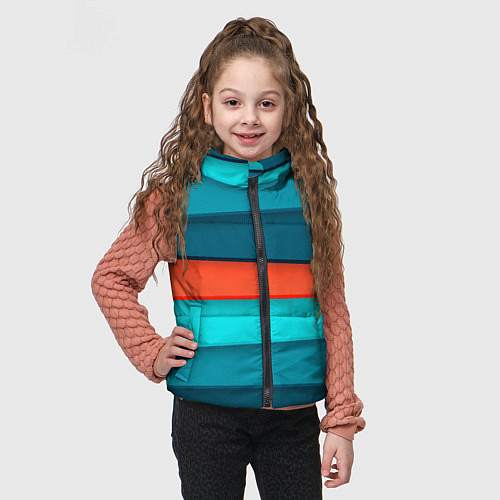 Детский жилет Геометрические непараллельные пластины / 3D-Светло-серый – фото 3