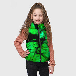 Детский жилет Зеленый фантом, цвет: 3D-светло-серый — фото 2