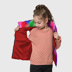 Детский жилет Яркие разноцветные перья, цвет: 3D-красный — фото 2