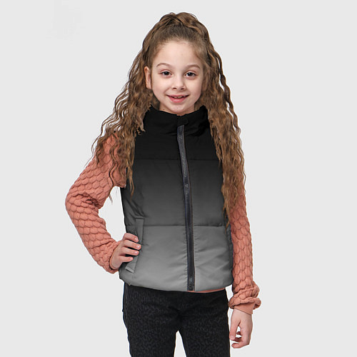 Детский жилет Серый градиент / 3D-Светло-серый – фото 3