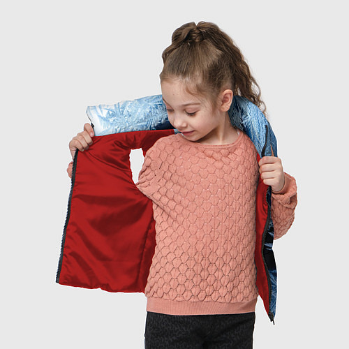 Детский жилет Морозный узор на стекле / 3D-Красный – фото 4