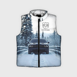 Детский жилет Dodge in winter forest, цвет: 3D-светло-серый