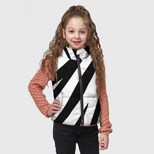 Детский жилет Камуфляж зебры / 3D-Черный – фото 3