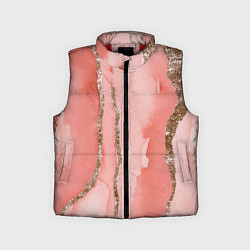 Детский жилет Розовое золото акварель