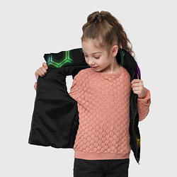 Детский жилет Mercedes - neon pattern, цвет: 3D-черный — фото 2