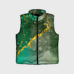 Детский жилет Изумрудная фантазия, цвет: 3D-черный