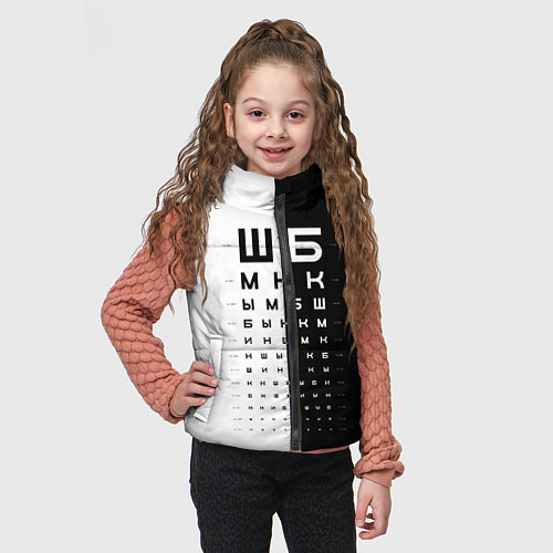 Детский жилет ШБ черно-белый вариант / 3D-Черный – фото 3