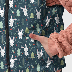 Детский жилет Новогодний паттерн, год кролика, цвет: 3D-черный — фото 2