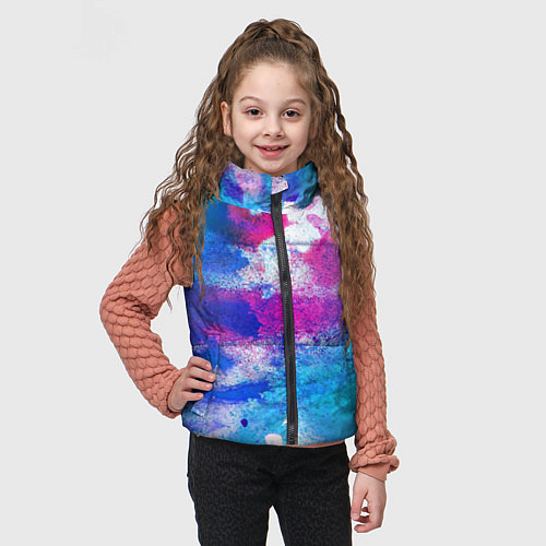 Детский жилет Радужная абстракция / 3D-Светло-серый – фото 3