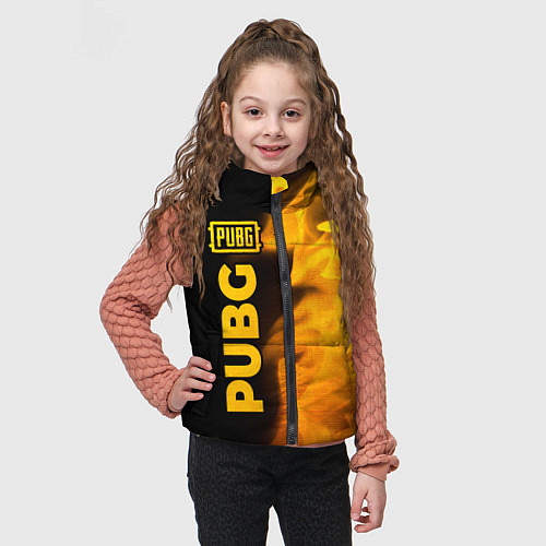 Детский жилет PUBG - gold gradient: по-вертикали / 3D-Черный – фото 3
