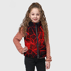 Детский жилет Кристаллы в красных нитях, цвет: 3D-черный — фото 2