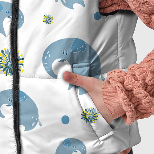 Детский жилет Слоник с одуванчиком / 3D-Светло-серый – фото 5