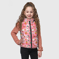 Детский жилет Новый год - снеговики, цвет: 3D-красный — фото 2
