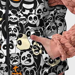 Детский жилет Злобные панды, цвет: 3D-черный — фото 2