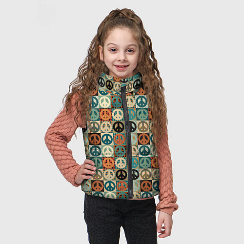 Детский жилет Peace symbol pattern / 3D-Черный – фото 3