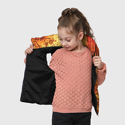 Детский жилет Текстура - Orange in dark splashes, цвет: 3D-черный — фото 2