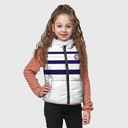 Детский жилет FIRM белая с синими полосами, цвет: 3D-красный — фото 2